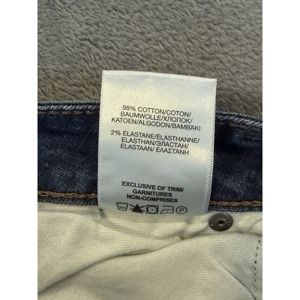 Silver Jeans Womens 30 Blue Dark Wash Distrese Denim Sam Boyfriend Mid Rise - Picture 8 of 9